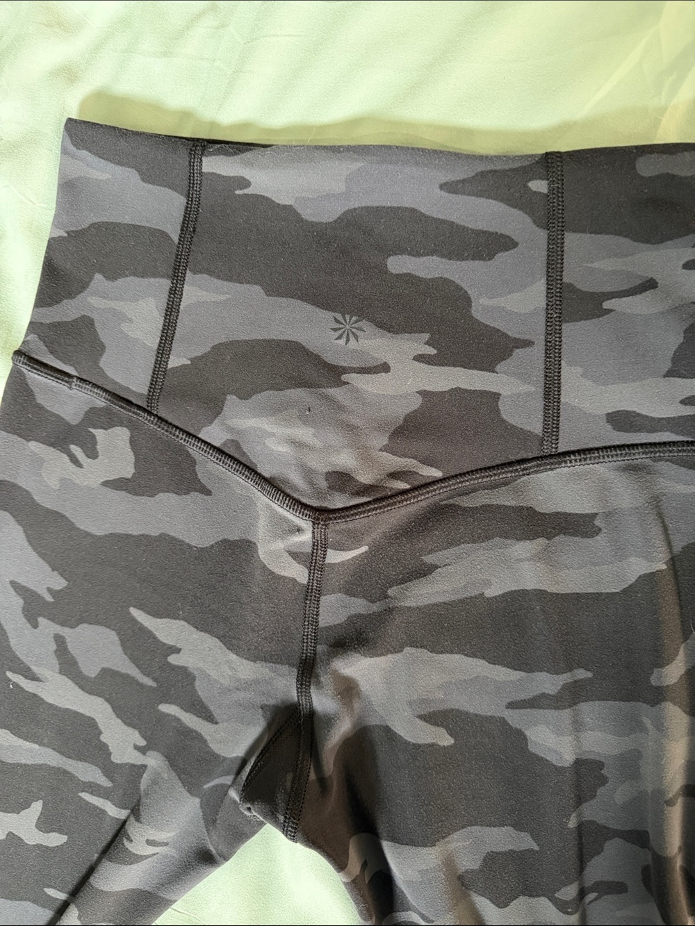 Athleta High-Waist Black & Gray Camo Shorts extra small I23